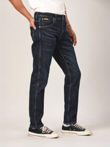 กางเกงยีนส์ผู้ชาย คอลเลคชั่น BIKER LOOK TEXAS TAPER FIT เอวกลาง ทรงตรง สียีนส์กลาง