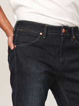 GREENSBORO FIT BIKER LOOK COLLECTION MID RISE REGULAR MEN'S JEANS DARK INDIGO