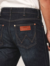 GREENSBORO FIT BIKER LOOK COLLECTION MID RISE REGULAR MEN'S JEANS DARK INDIGO