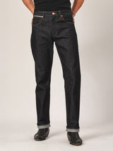 กางเกงยีนส์ผู้ชาย คอลเลคชั่น BIKER LOOK MWZ FIT เอวกลาง ทรงตรง สียีนส์ผ้าดิบ