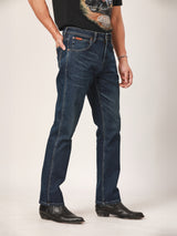 TEXAS SLIM FIT BIKER LOOK COLLECTION MID RISE SLIM MEN'S JEANS MID INDIGO
