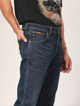 TEXAS SLIM FIT BIKER LOOK COLLECTION MID RISE SLIM MEN'S JEANS MID INDIGO