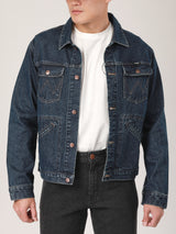 เสื้อแจ็คเก็ตผู้ชาย คอลเลคชั่น BIKER LOOK ทรงตรง สียีนส์กลาง