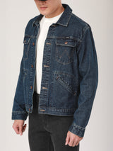 เสื้อแจ็คเก็ตผู้ชาย คอลเลคชั่น BIKER LOOK ทรงตรง สียีนส์กลาง