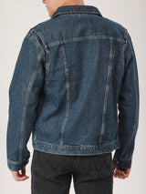 เสื้อแจ็คเก็ตผู้ชาย คอลเลคชั่น BIKER LOOK ทรงตรง สียีนส์กลาง