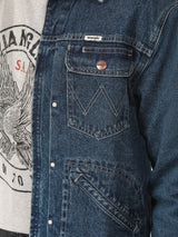 เสื้อแจ็คเก็ตผู้ชาย คอลเลคชั่น BIKER LOOK ทรงตรง สียีนส์กลาง