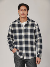 REGULAR FIT MEN'S LONG SLEEVE SHIRT NAVY