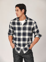REGULAR FIT MEN'S LONG SLEEVE SHIRT NAVY