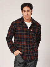 REGULAR FIT MEN'S LONG SLEEVE SHIRT RED