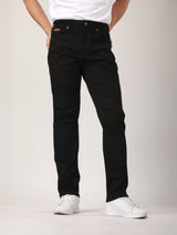 TEXAS SLIM FIT MID RISE SLIM MEN'S JEANS BLACK