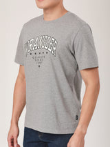 เสื้อยืดแขนสั้นผู้ชาย ทรงตรง สีเทา