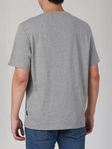 เสื้อยืดแขนสั้นผู้ชาย ทรงตรง สีเทา