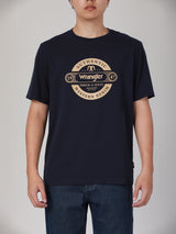 เสื้อยืดแขนสั้นผู้ชาย ทรงตรง สีกรมท่า