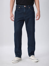 กางเกงยีนส์ผู้ชาย FRONTIER FIT เอวกลาง ทรงกระบอก สียีนส์กลาง