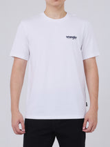 เสื้อยืดแขนสั้นผู้ชาย ทรงตรง สีขาว
