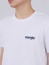 เสื้อยืดแขนสั้นผู้ชาย ทรงตรง สีขาว