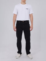 เสื้อยืดแขนสั้นผู้ชาย ทรงตรง สีขาว