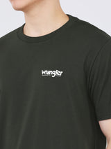 เสื้อยืดแขนสั้นผู้ชาย ทรงตรง สีเขียวเข้ม