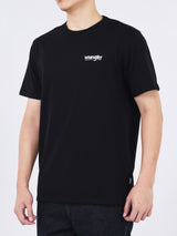 เสื้อยืดแขนสั้นผู้ชาย ทรงตรง สีดำ