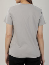 REGULAR FIT WOMEN'S SHORT SLEEVE T-SHIRT GREY
