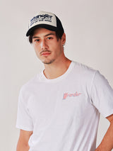 เสื้อยืดแขนสั้นผู้ชาย คอลเลคชั่น WRANGLER LEGENDS ทรงตรง สีครีม