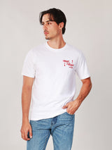 เสื้อยืดแขนสั้นผู้ชาย คอลเลคชั่น WRANGLER LEGENDS ทรงตรง สีครีม