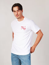 เสื้อยืดแขนสั้นผู้ชาย คอลเลคชั่น WRANGLER LEGENDS ทรงตรง สีครีม