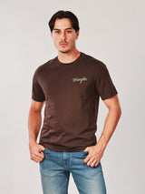 REGULAR FIT WRANGLER LEGENDS COLLECTION MEN'S SHORT SLEEVE T-SHIRT BROWN