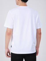 เสื้อยืดแขนสั้นผู้ชาย ทรงตรง สีขาว