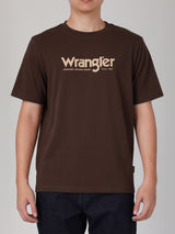 เสื้อยืดแขนสั้นผู้ชาย ทรงตรง สีน้ำตาล