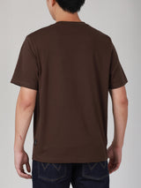 เสื้อยืดแขนสั้นผู้ชาย ทรงตรง สีน้ำตาล