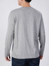 เสื้อยืดแขนยาวผู้ชาย ทรงตรง สีเทา