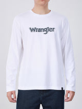 เสื้อยืดแขนยาวผู้ชาย ทรงตรง สีขาว