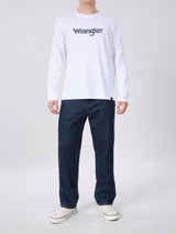 เสื้อยืดแขนยาวผู้ชาย ทรงตรง สีขาว