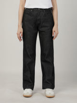 กางเกงยีนส์ผู้หญิง SUNSET FIT เอวกลาง ทรงตรง สียีนส์เข้ม