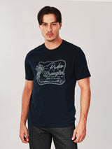 REGULAR FIT WRANGLER LEGENDS COLLECTION MEN'S SHORT SLEEVE T-SHIRT NAVY
