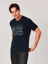 REGULAR FIT WRANGLER LEGENDS COLLECTION MEN'S SHORT SLEEVE T-SHIRT NAVY