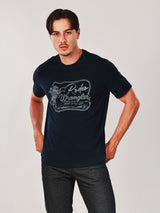 REGULAR FIT WRANGLER LEGENDS COLLECTION MEN'S SHORT SLEEVE T-SHIRT NAVY