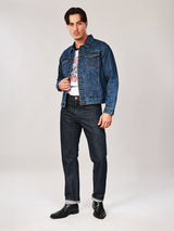 เสื้อแจ็คเก็ตผู้ชาย คอลเลคชั่น WRANGLER LEGENDS ทรงตรง สียีนส์กลาง
