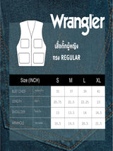 เสื้อกั๊กผู้หญิง คอลเลคชั่น WRANGLER LEGENDS ทรงตรง สียีนส์กลาง
