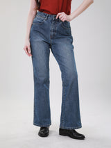 BOOTCUT FIT WRANGLER LEGENDS COLLECTION HIGH RISE REGULAR-BOOTCUT WOMEN'S JEANS MID INDIGO