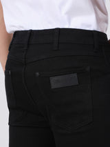 กางเกงยีนส์ผู้ชาย BRYSON FIT เอวต่ำ ทรงรัดรูป สีดำ