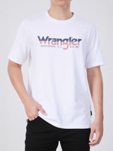 เสื้อยืดแขนสั้นผู้ชาย ทรงตรง สีขาว