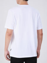 เสื้อยืดแขนสั้นผู้ชาย ทรงตรง สีขาว