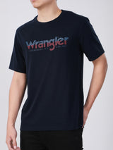 เสื้อยืดแขนสั้นผู้ชาย ทรงตรง สีกรมท่า