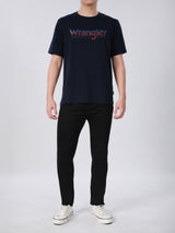 เสื้อยืดแขนสั้นผู้ชาย ทรงตรง สีกรมท่า