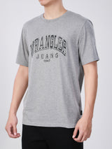 เสื้อยืดแขนสั้นผู้ชาย ทรงตรง สีเทา