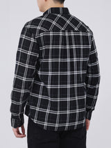 เสื้อเชิ้ตแขนยาวผู้ชาย ทรงตรง สีดำ