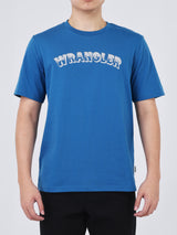 เสื้อยืดแขนสั้นผู้ชาย ทรงตรง สีฟ้า
