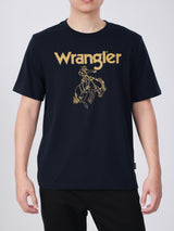 เสื้อยืดแขนสั้นผู้ชาย ทรงตรง สีกรมท่า